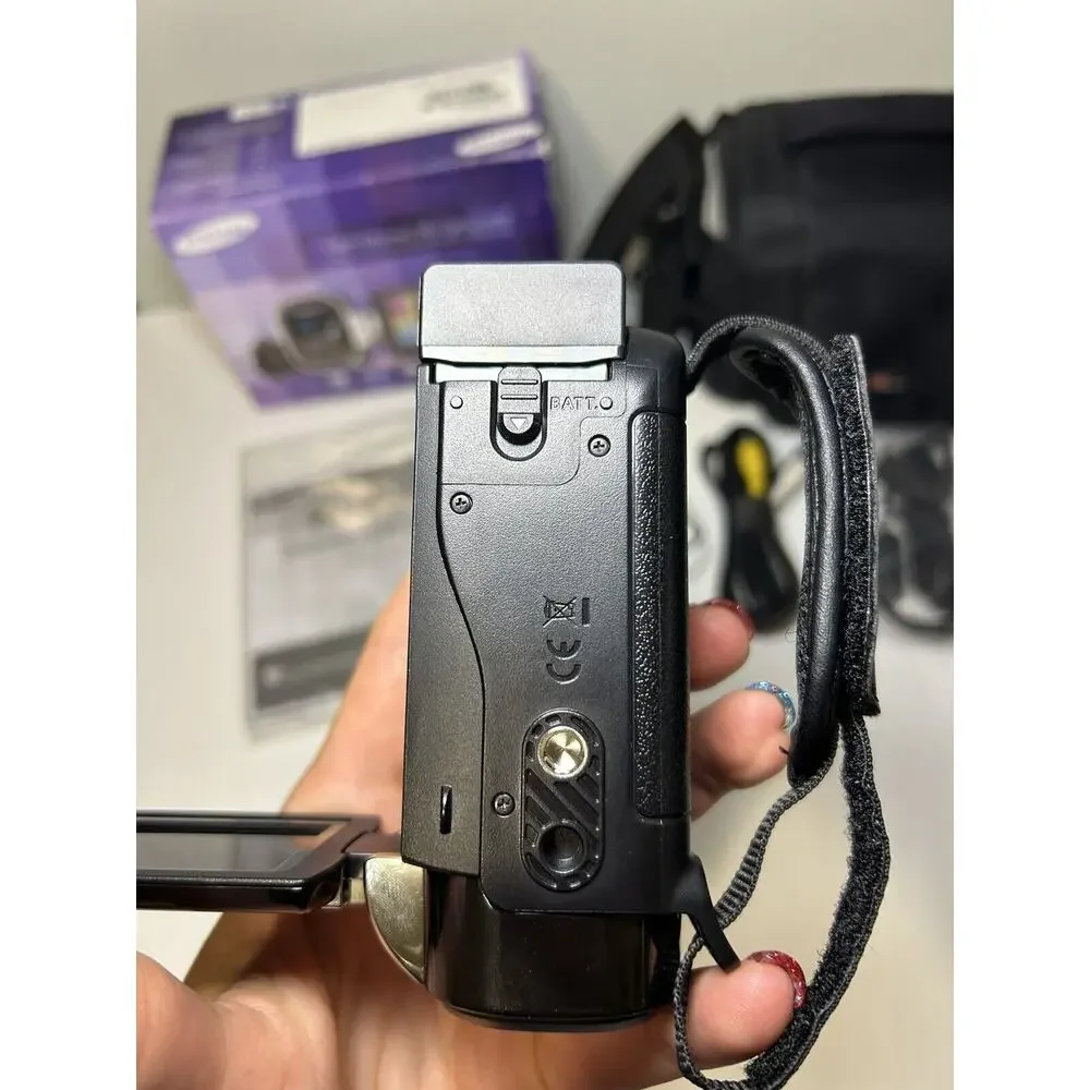 Samsung Black Camcorder with Accessories